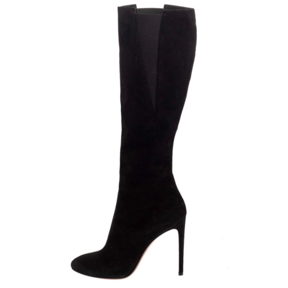Alaia black suede boots 37